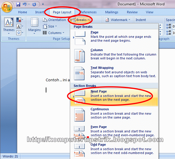 Klik dua kali pada bagian . Cara Membuat Halaman Berbeda Di Word 2007 Mudah