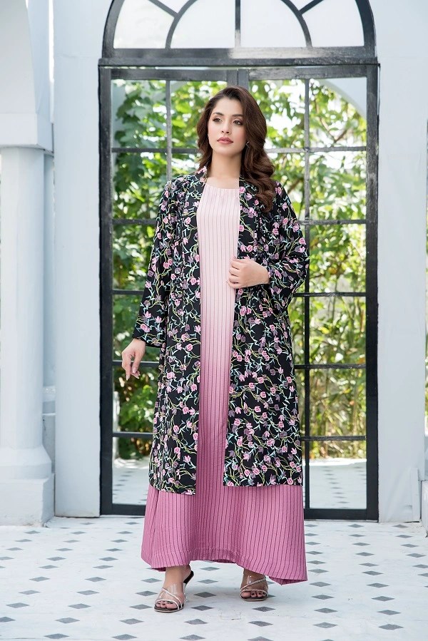 2 Pc-Printed Gown Duo