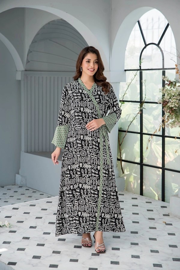 1 Pc-Silk Gown