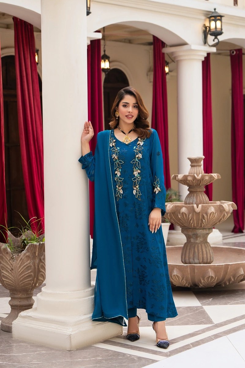 Sequined Chiffon Set