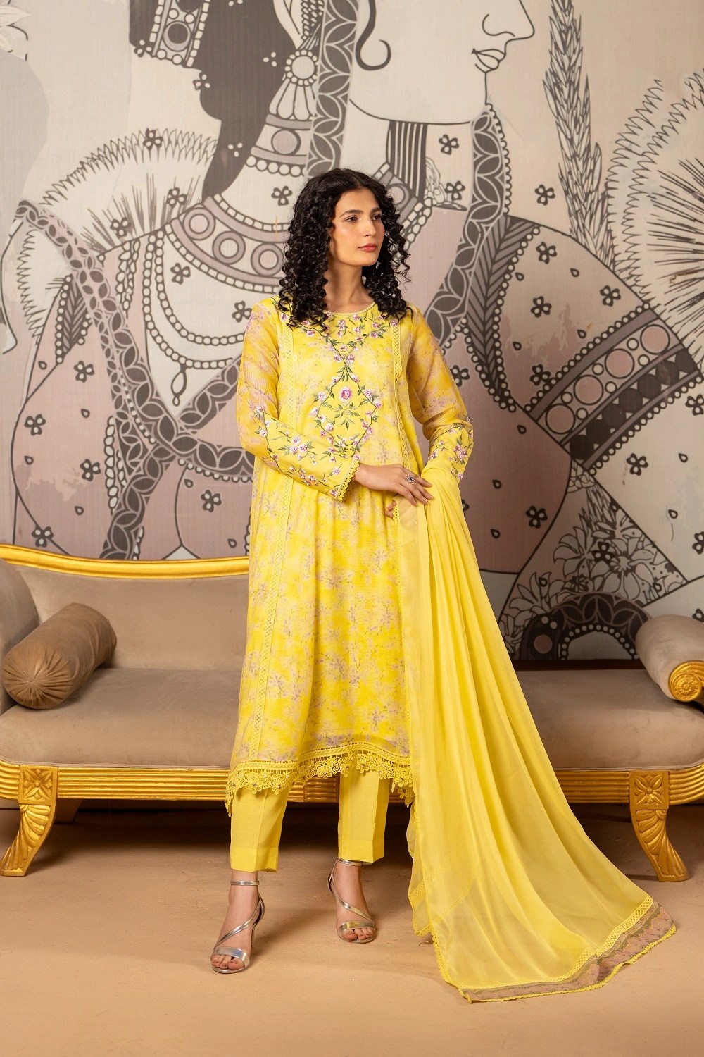 Opulent Silk Khadi Frock Set