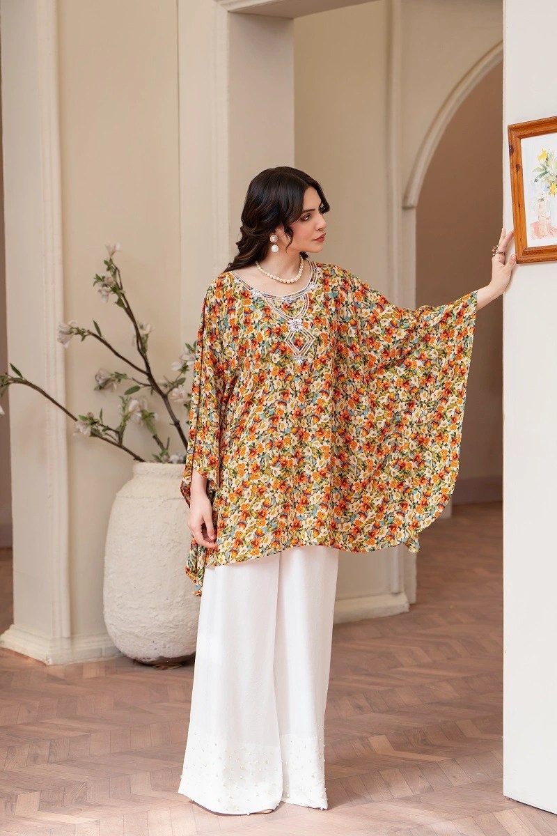 Luxe Chiffon Poncho Set