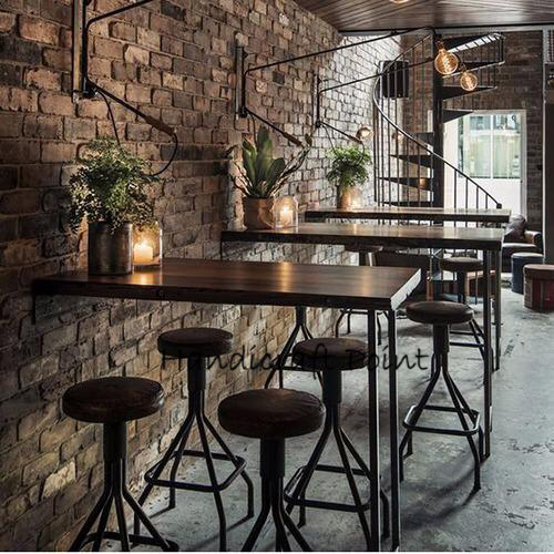 Wall Fix High Table And Stools