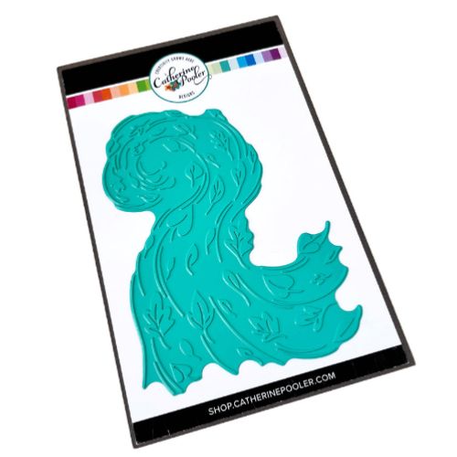 Swirling Leaves hot foil plate