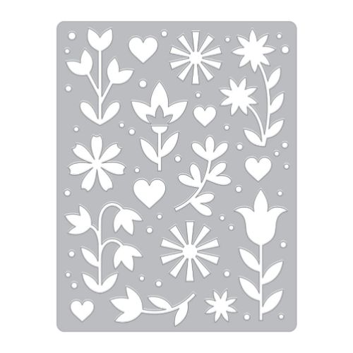 Flowers & Hearts Cover Die