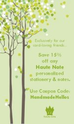 Haute Note - Handmade Hellos Coupon Code