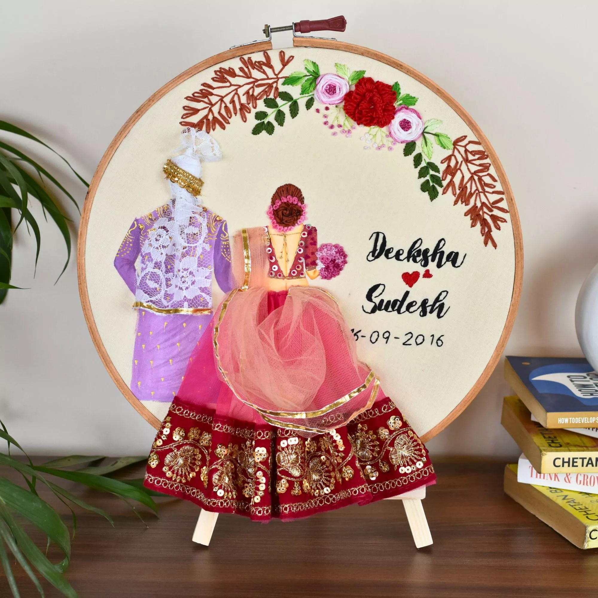 wedding embroidery hoop