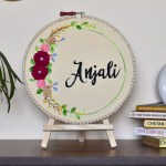 Personalised Name Hoop | Gift Your Loved Ones This Beautiful Cute Hoop + Free Easel Stand