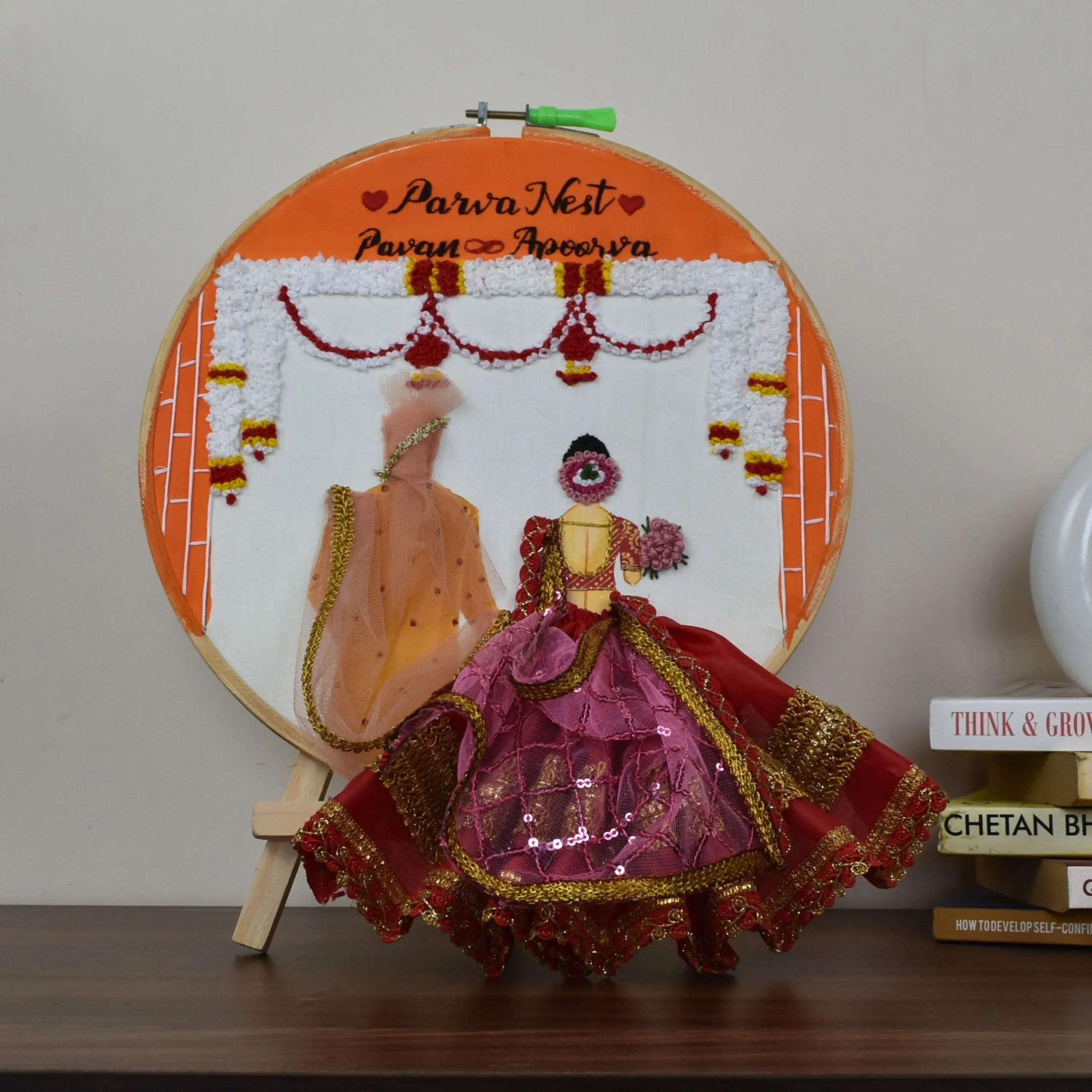 mandap theme wedding hoop art