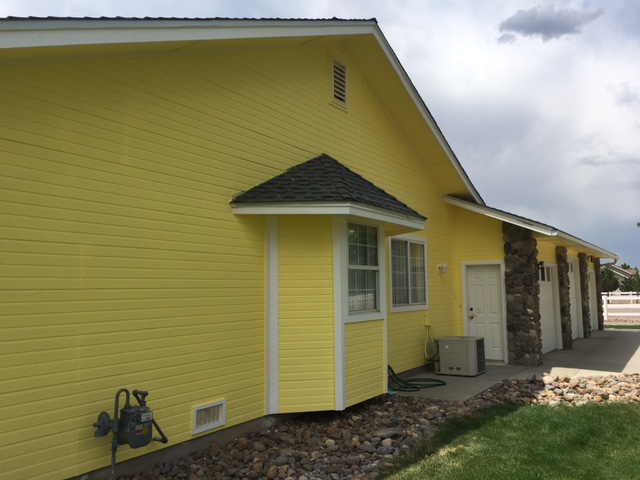 Finished side of house