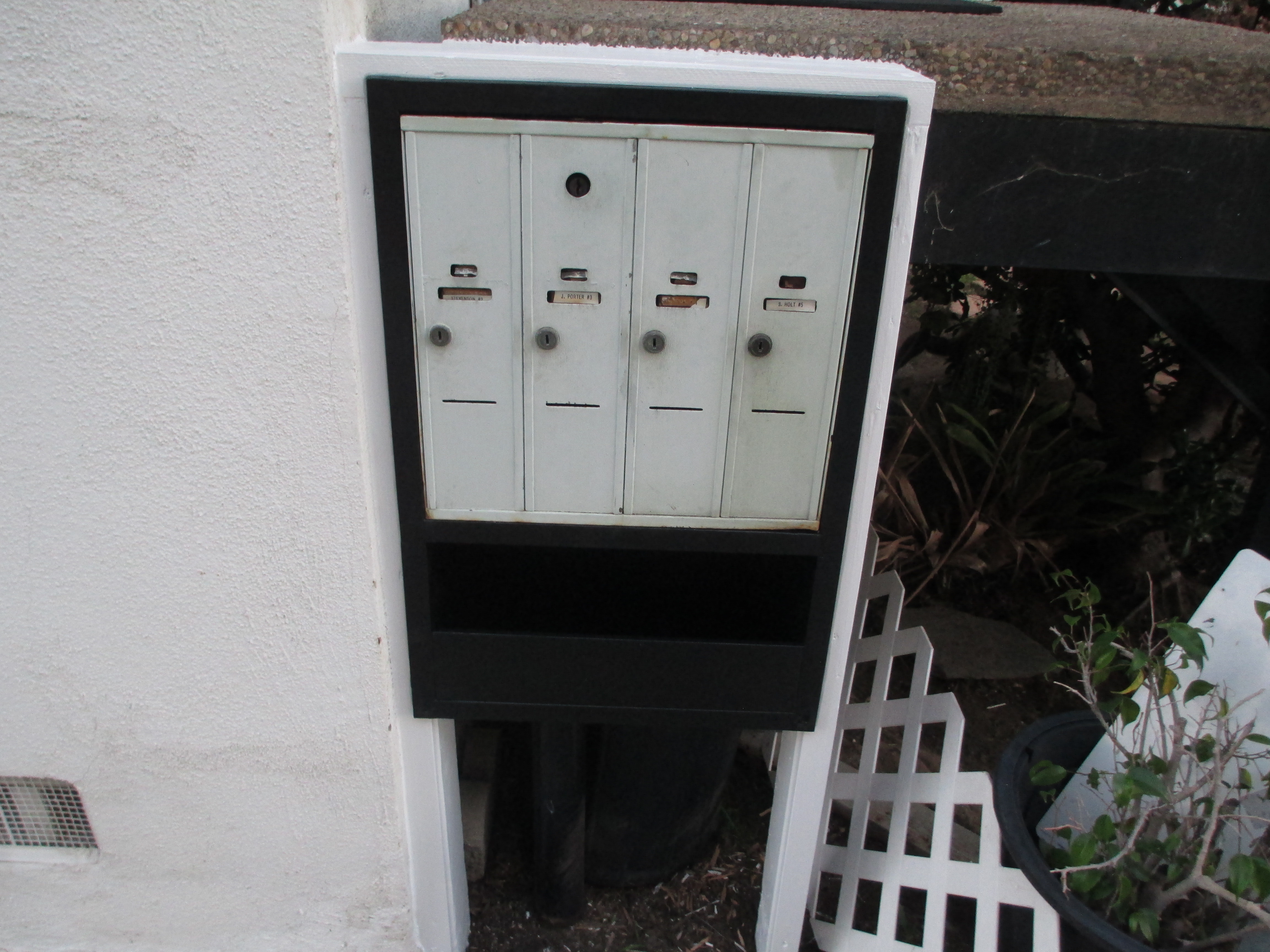 Mailbox center built for an apartment.