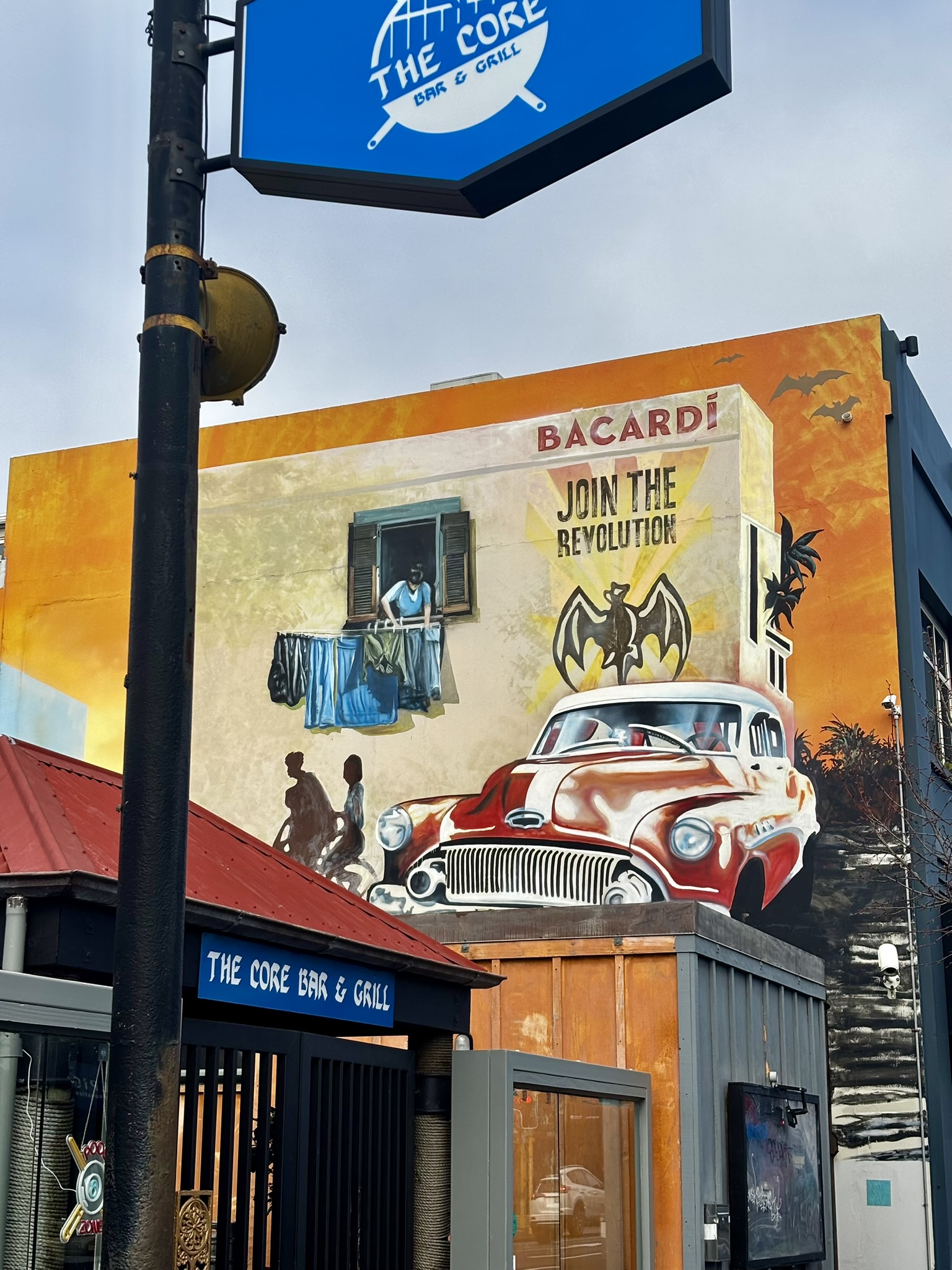 A colourful mural on the streets of Christchurch