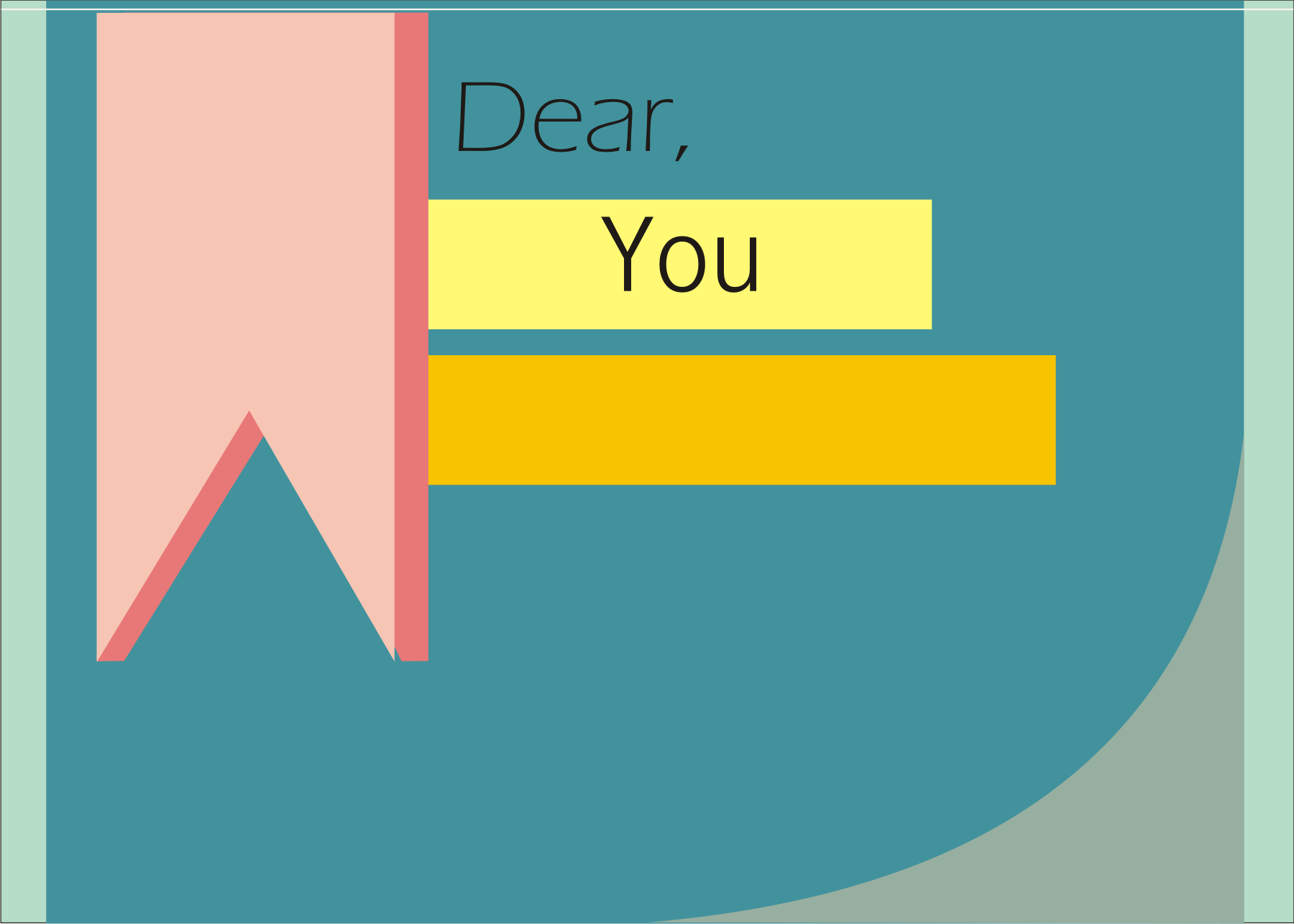 Greeting Card Template Blue Scarf