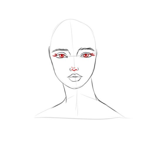 нарисовать девочку с шишкой