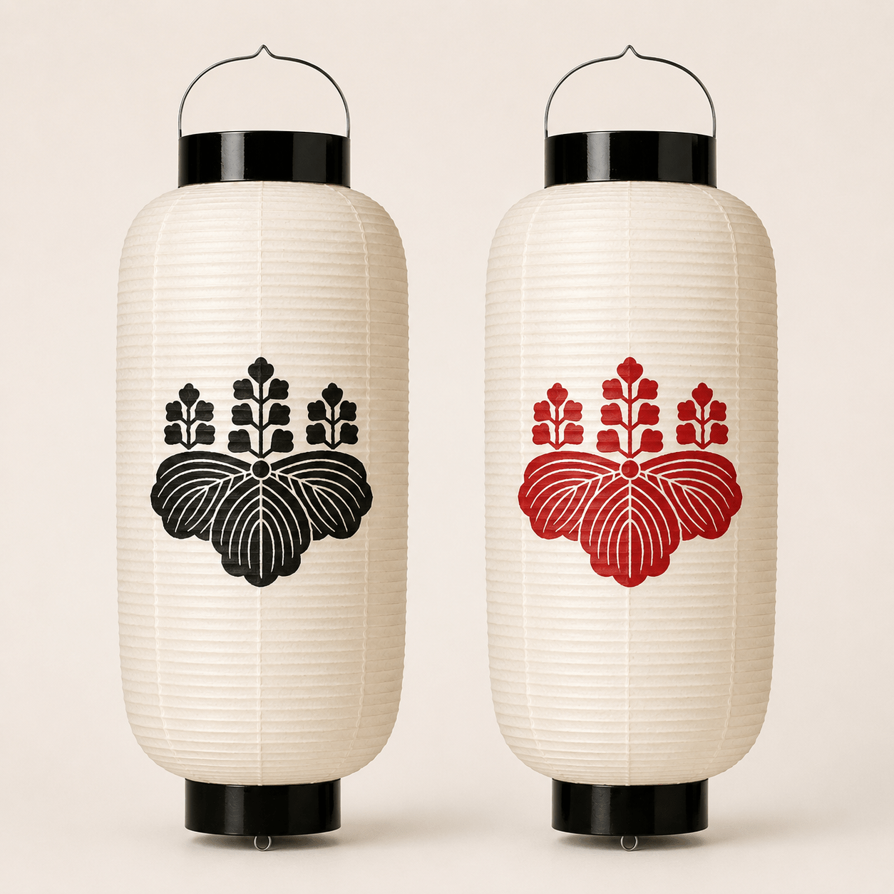 Hand Made Japanese Chochin Lantern: 2-CHO 33 × 63 cm - Choose from 12 Kamon Crests