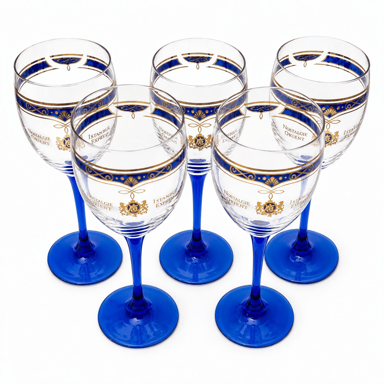 Vintage Luminarc France Nostalgie Orient – Istanbul Express Wine Glasses Set of 5
