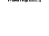 Introduction To Python Programming