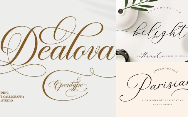 Calligraphy font blog preview