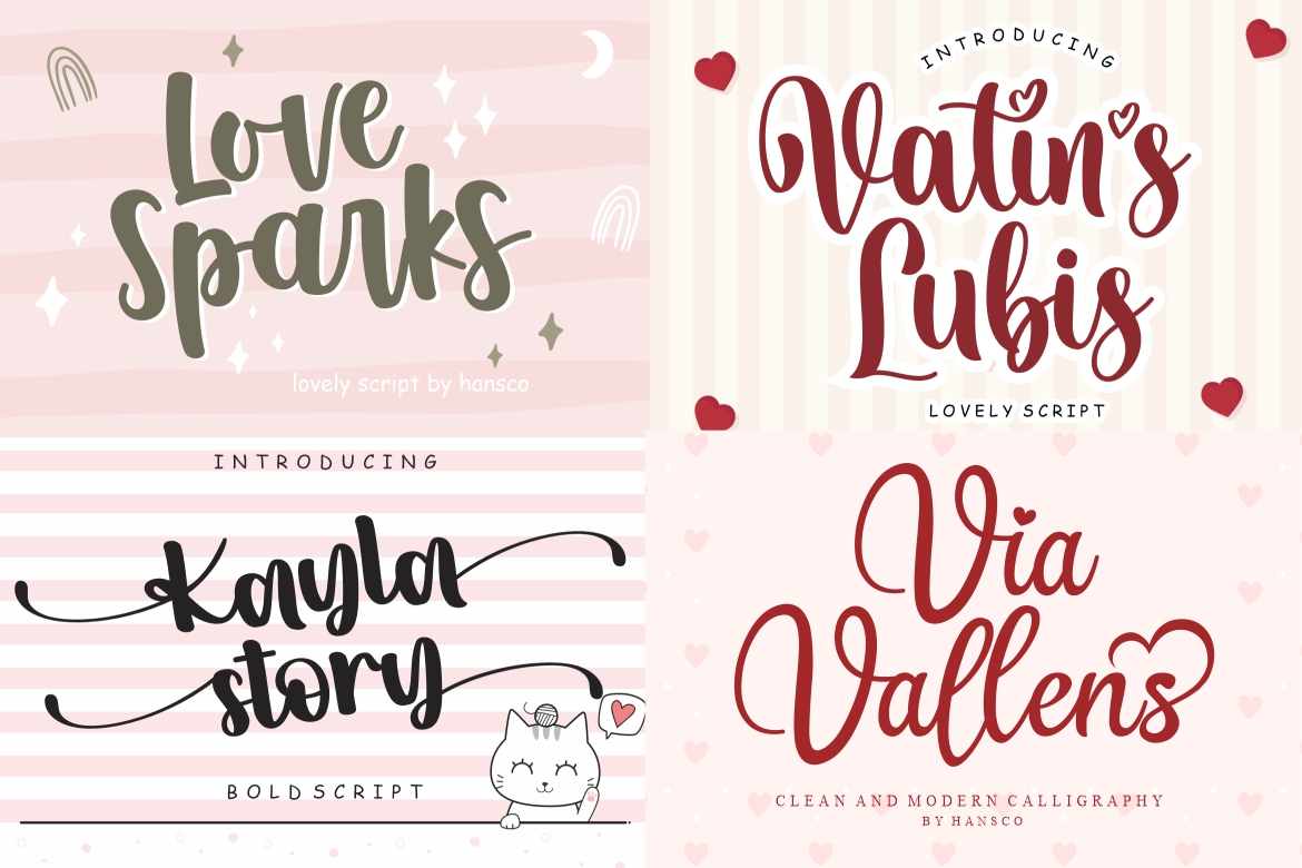 Script Handwriting Font Bundle Preview 9