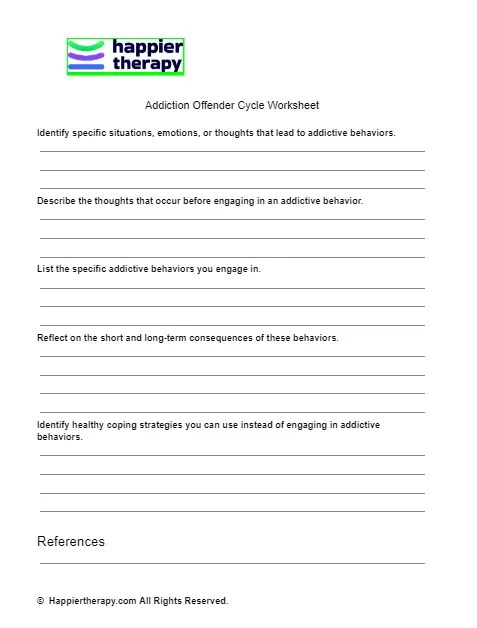 Addiction offender cycle worksheet