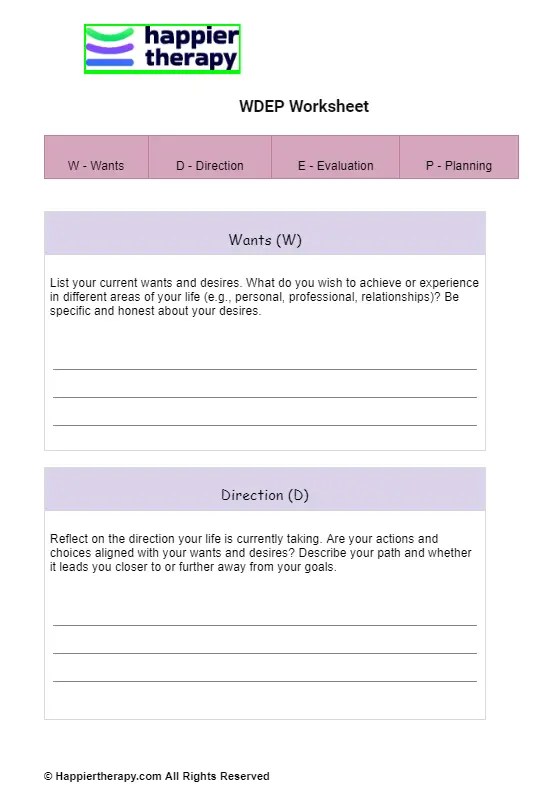 Wdep worksheet