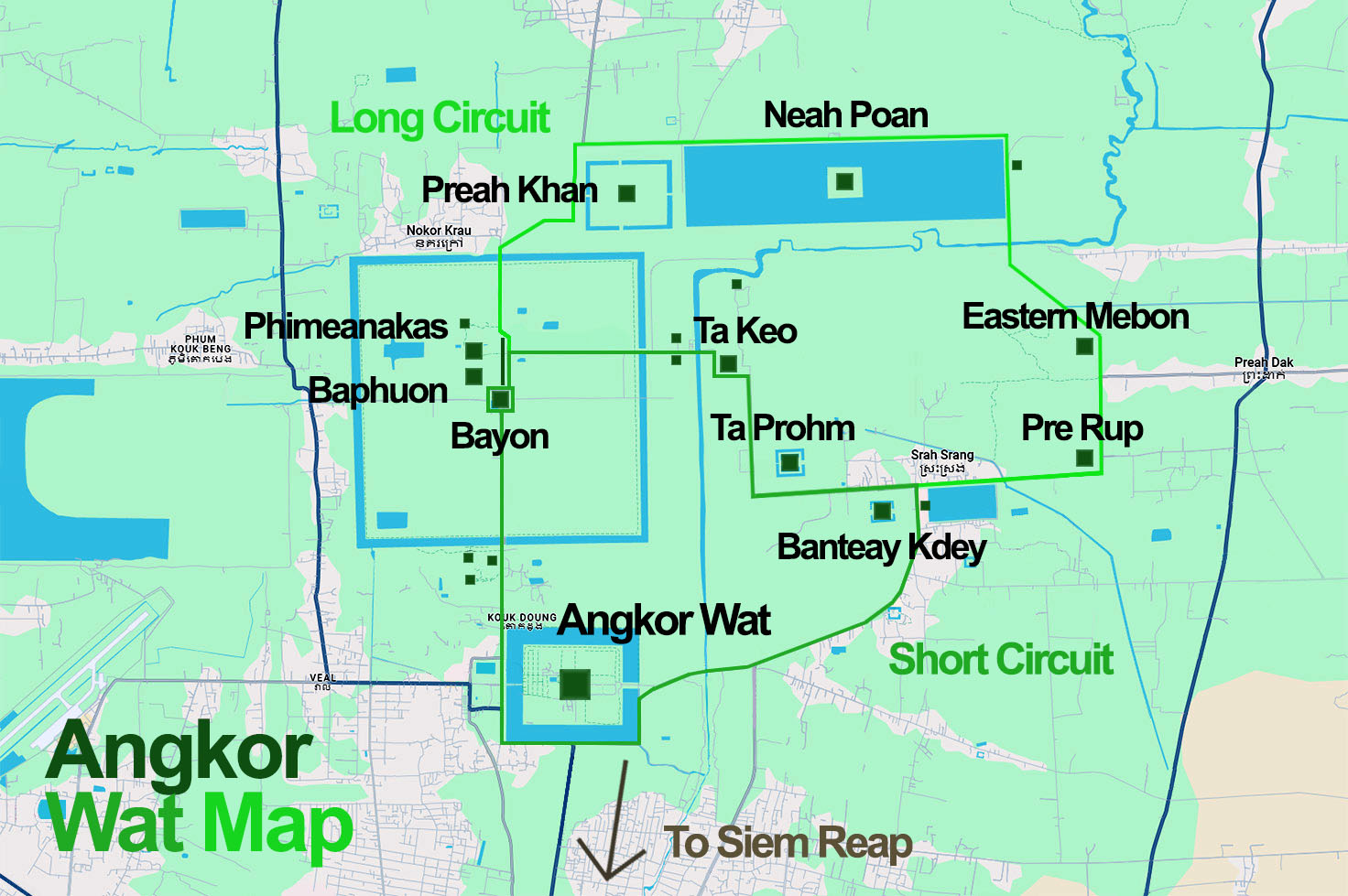 How To Visit Angkor Wat 3 Day Itinerary Travel News Angkor Wat Map Final A 