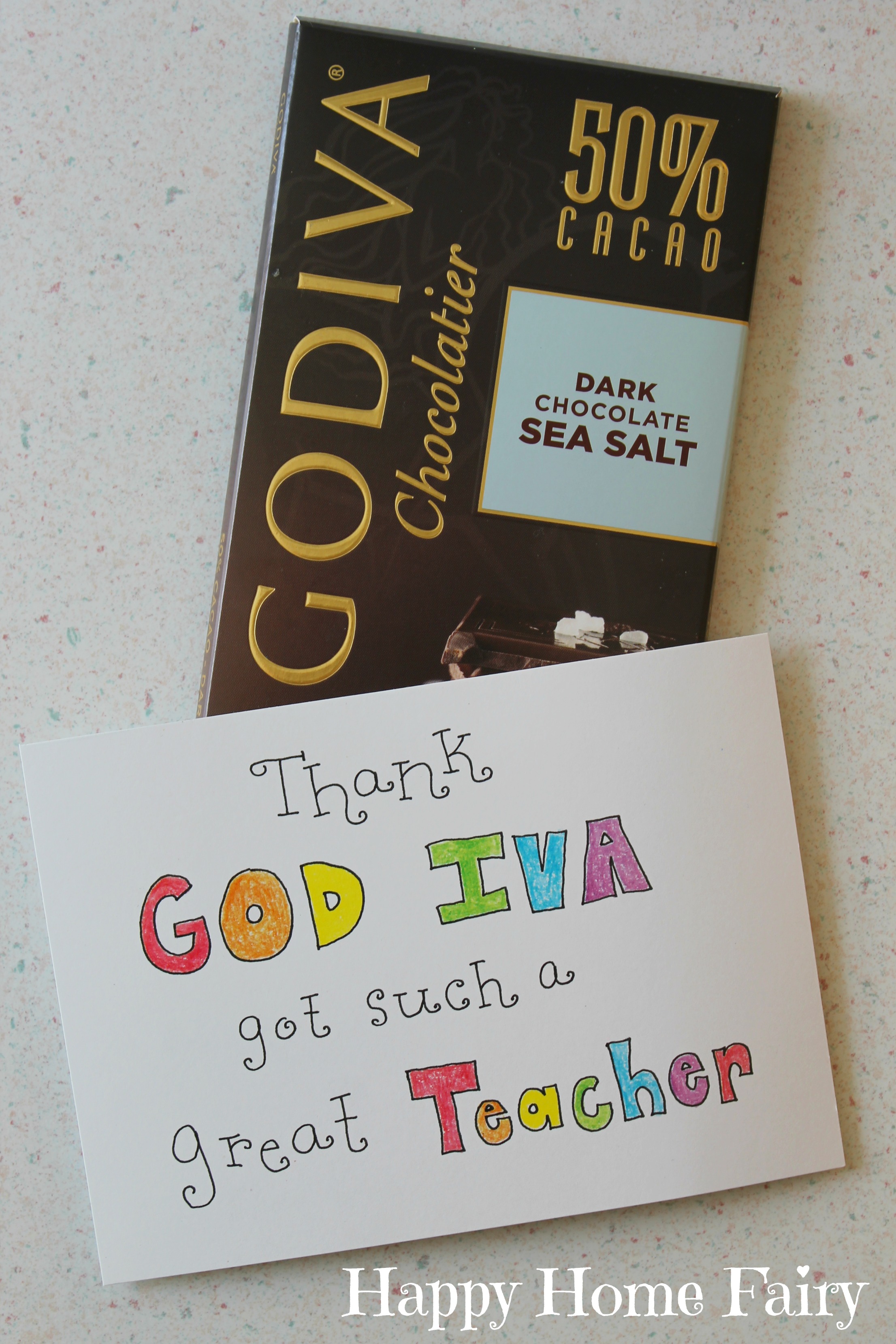 Quick and Easy Teacher Appreciation Gift - FREE Printable - Happy Home Fairy