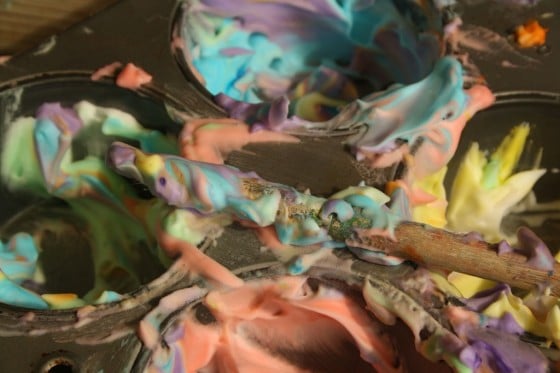 Painting with shaving cream