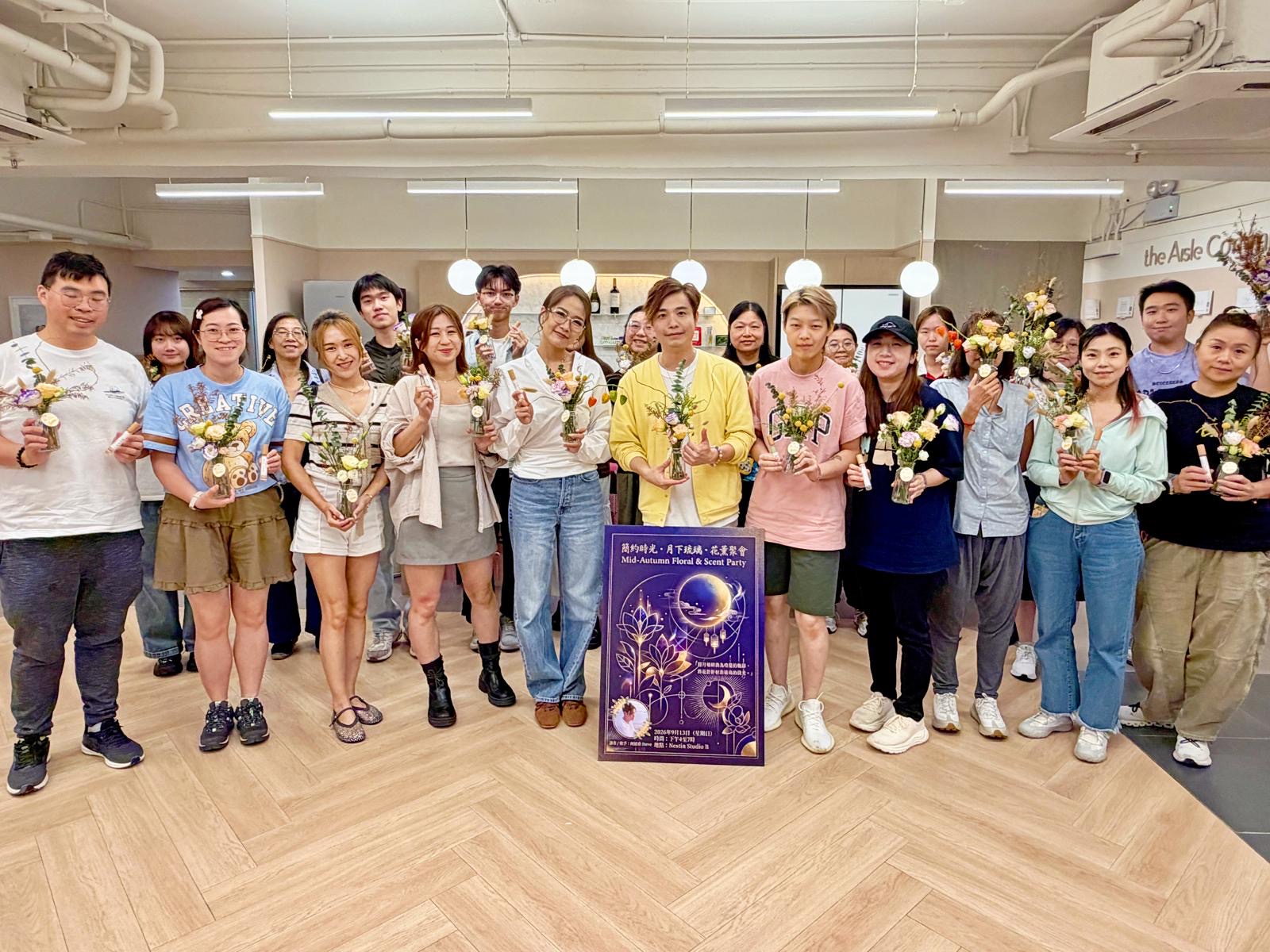 唱作歌手何展睿生日中秋聚會為毛孩發聲  梁敏巧拜師學插花調香覓真愛