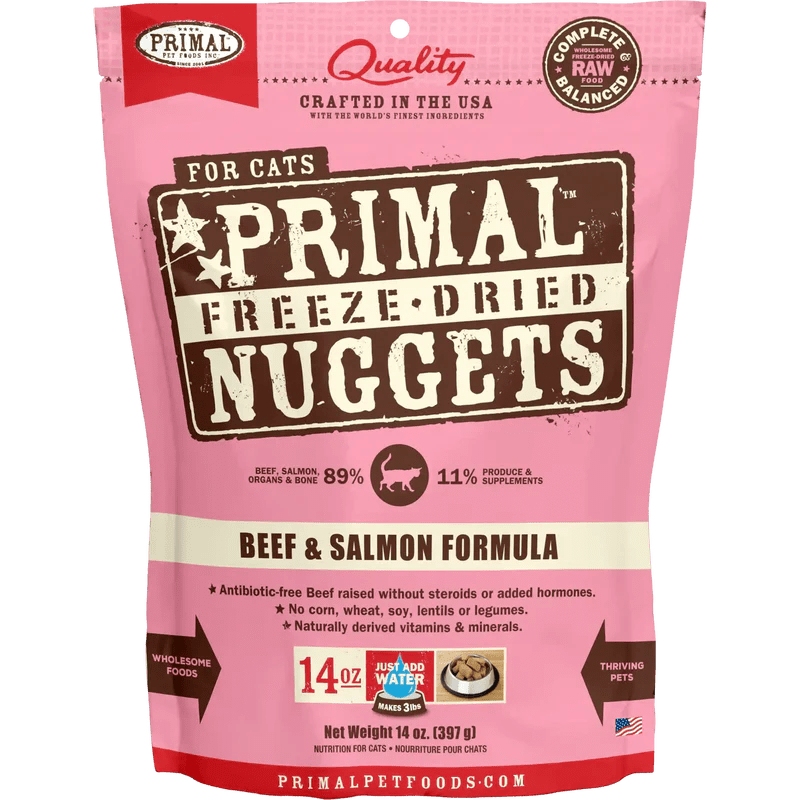 Primal Freeze Dried Beef And Salmon Nuggets Cat Food