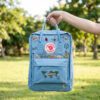 Wanderlust Kanken Backpack, Embroidered World Travel Rucksack