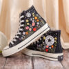 Midnight Meadow Converse, Moonlit Wildflower Embroidered High Tops