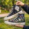 Wildflower Converse, Hand Embroidered Floral Garden High Tops