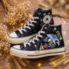 Blue Whale Converse, Embroidered Ocean Life Canvas Sneakers