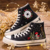 Mushroom Forest Converse, Hand Embroidered Cottagecore High Tops