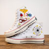 Wild Bug Garden Converse, Hand Embroidered Nature High Tops