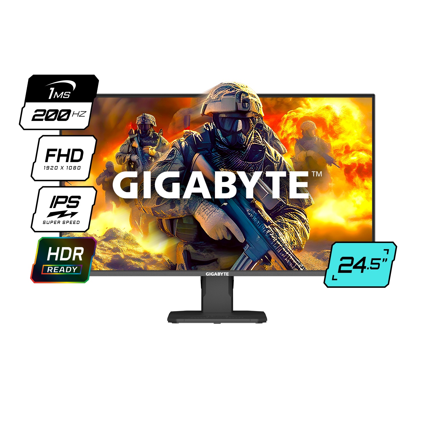 Monitor Gigabyte GS25F2 24.5″ FHD 200HZ – HARDCORE COMPUTACION