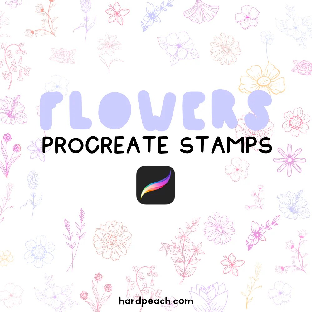 Flower Brushes Procreate Stamps Hardpeach