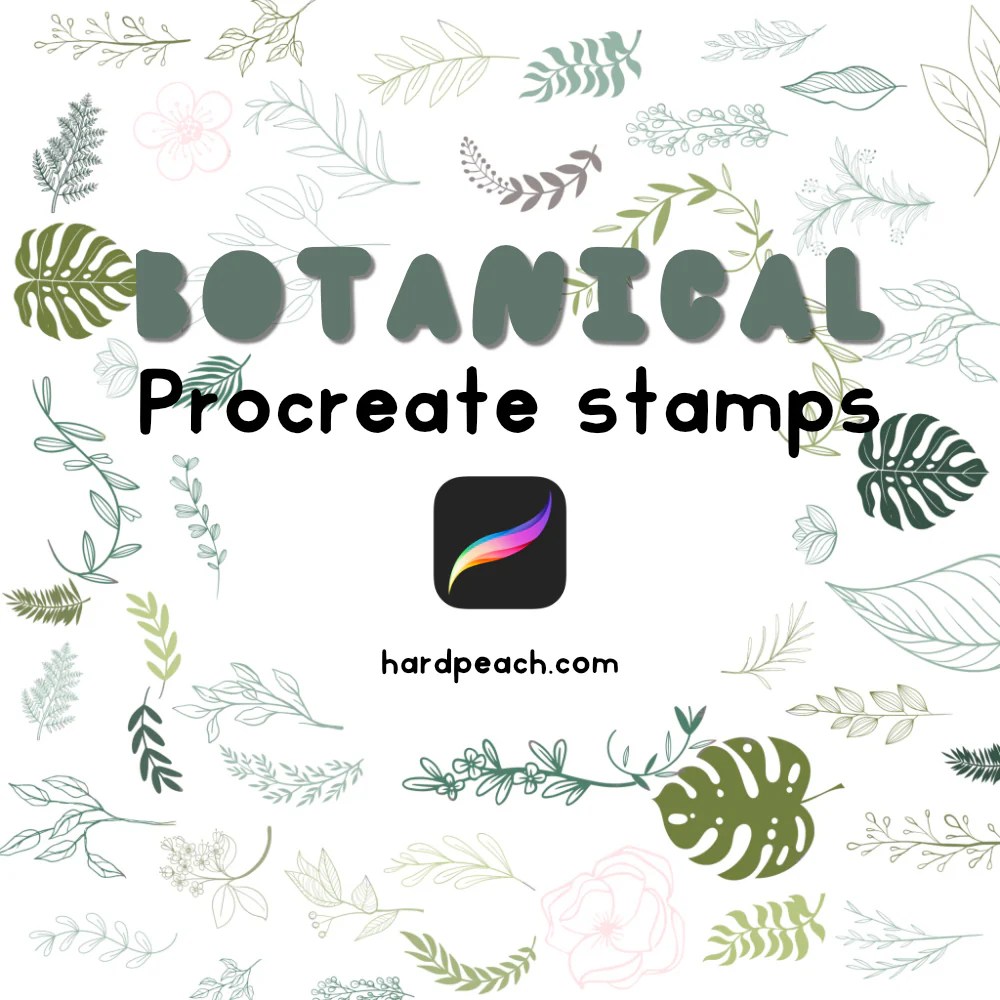 Botanical Brushes Procreate Stamps Hardpeach