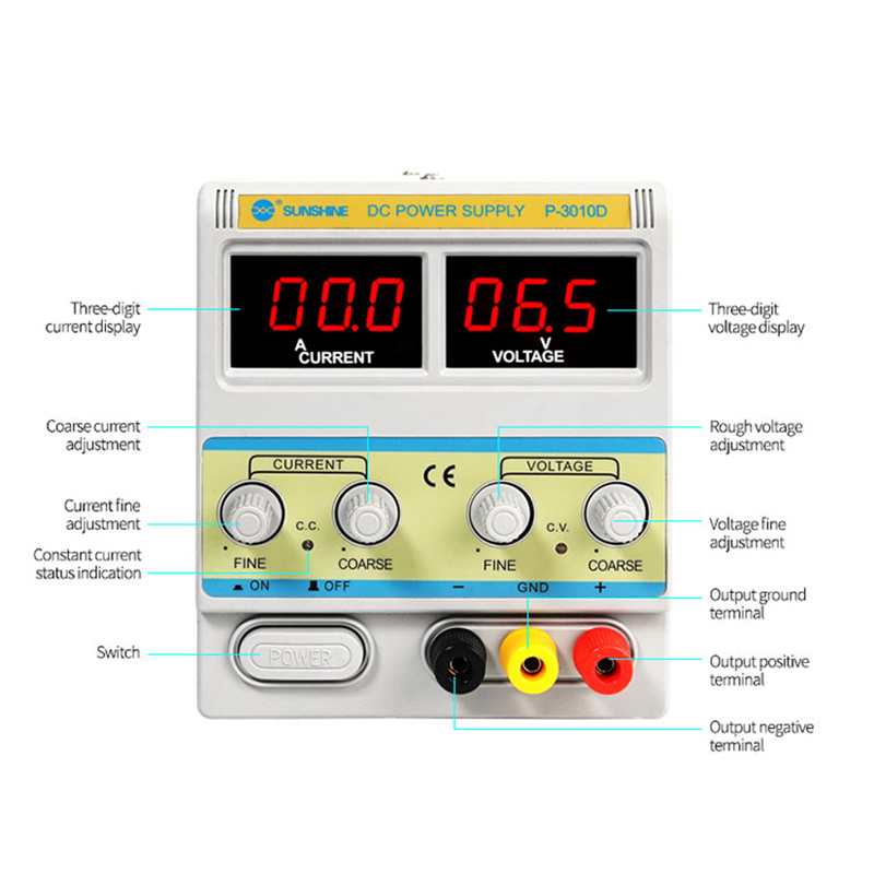 Power Supply SUNSHINE P-3010D (30V 10A) - محطة طاقة