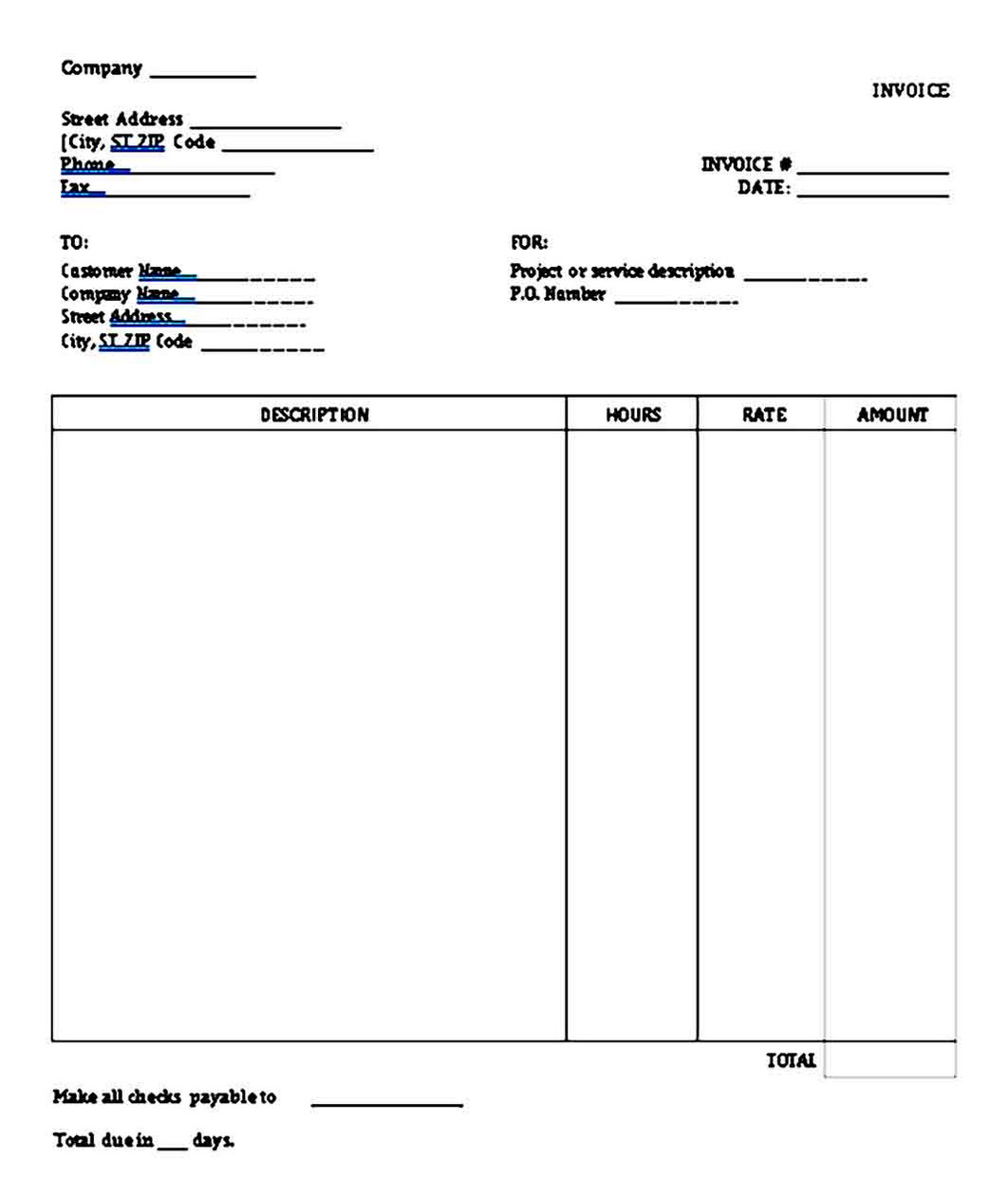 sample hourly invoice harian nusantara