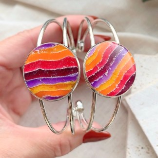 Sunset Silver Large bangle