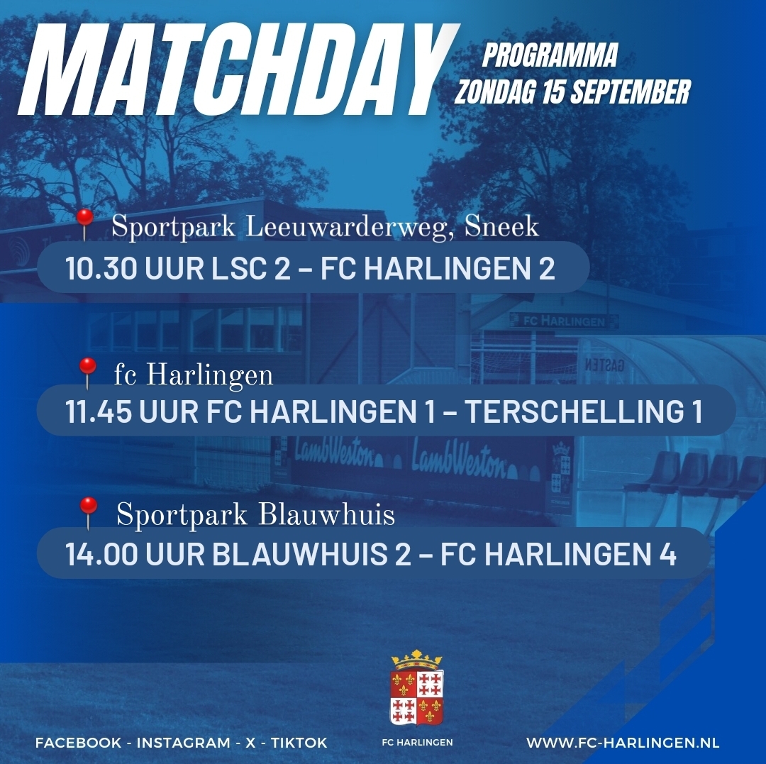 Programma zondag 15-09-2024