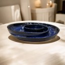 Royal Indigo Chip and Dip Plate – 9 Inch by Harmiche