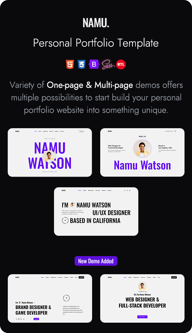 personal portfolio template