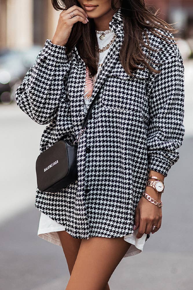 Black and White Tweed Houndstooth 