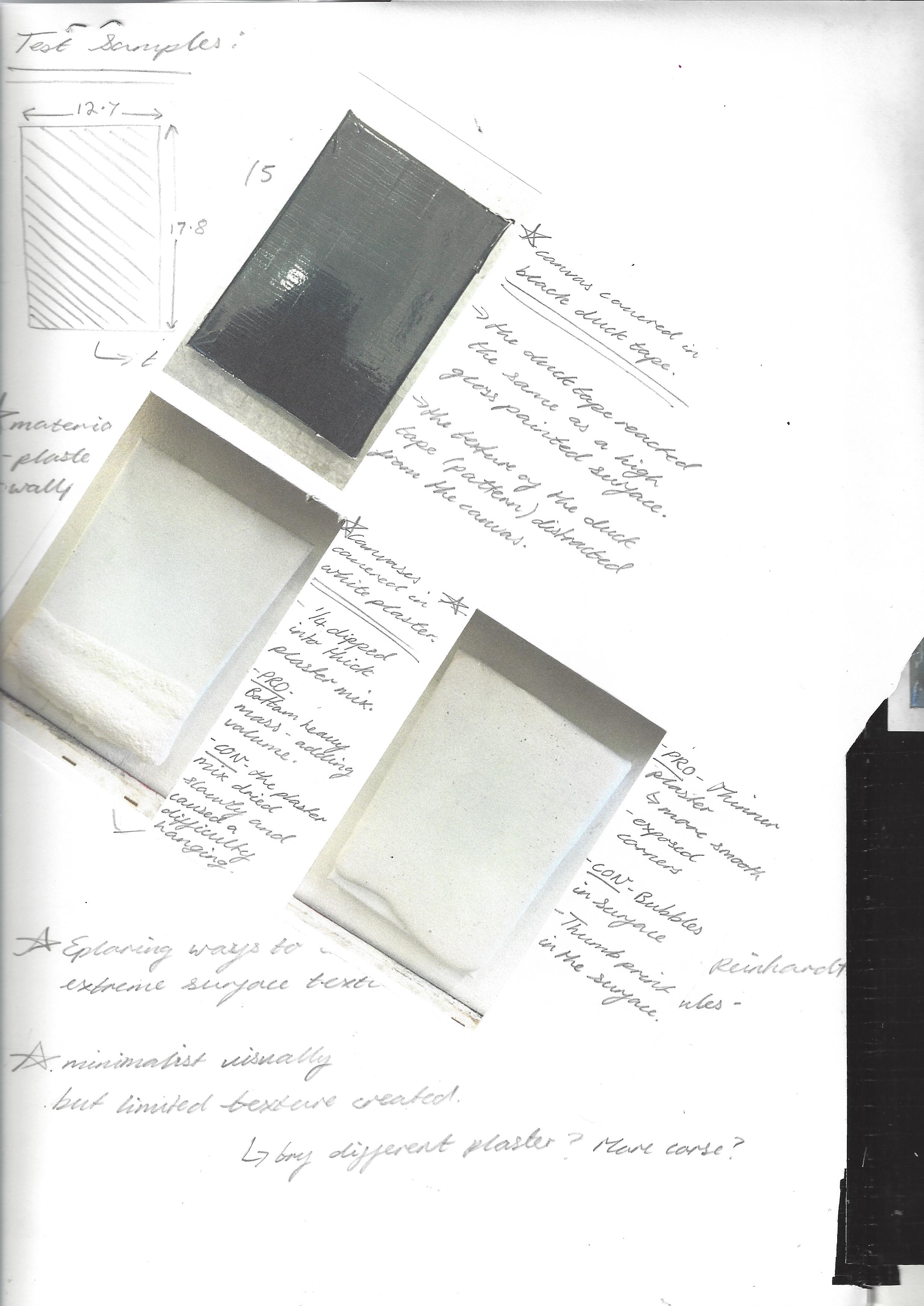 Results of over canvas test coverings.