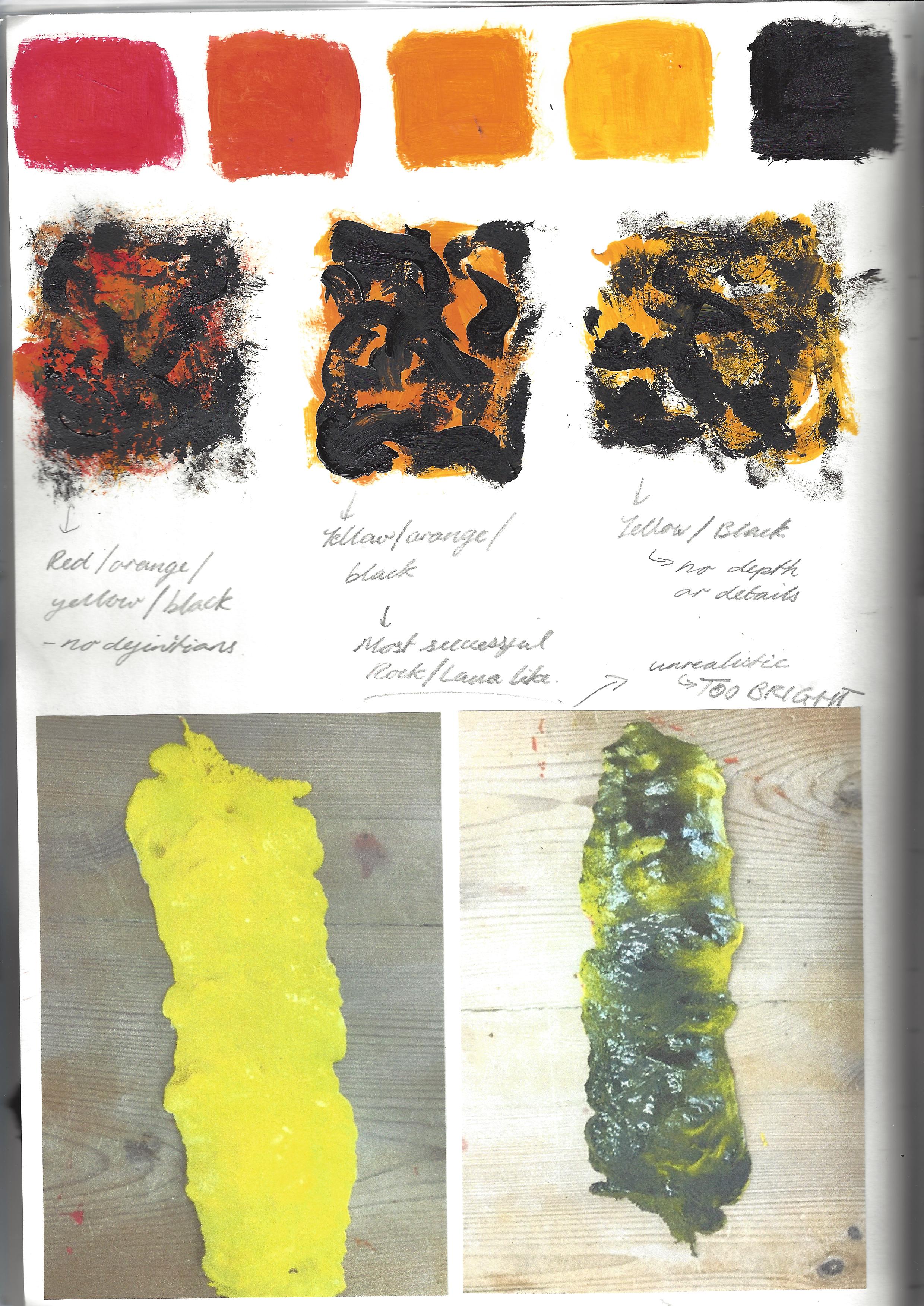 Colour experiments after crit feedback from students and tutors.