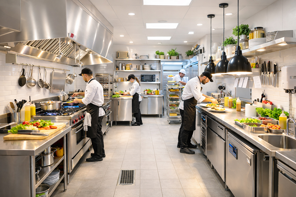 Menu-Driven Kitchen Layout and Operational Workflow Setup