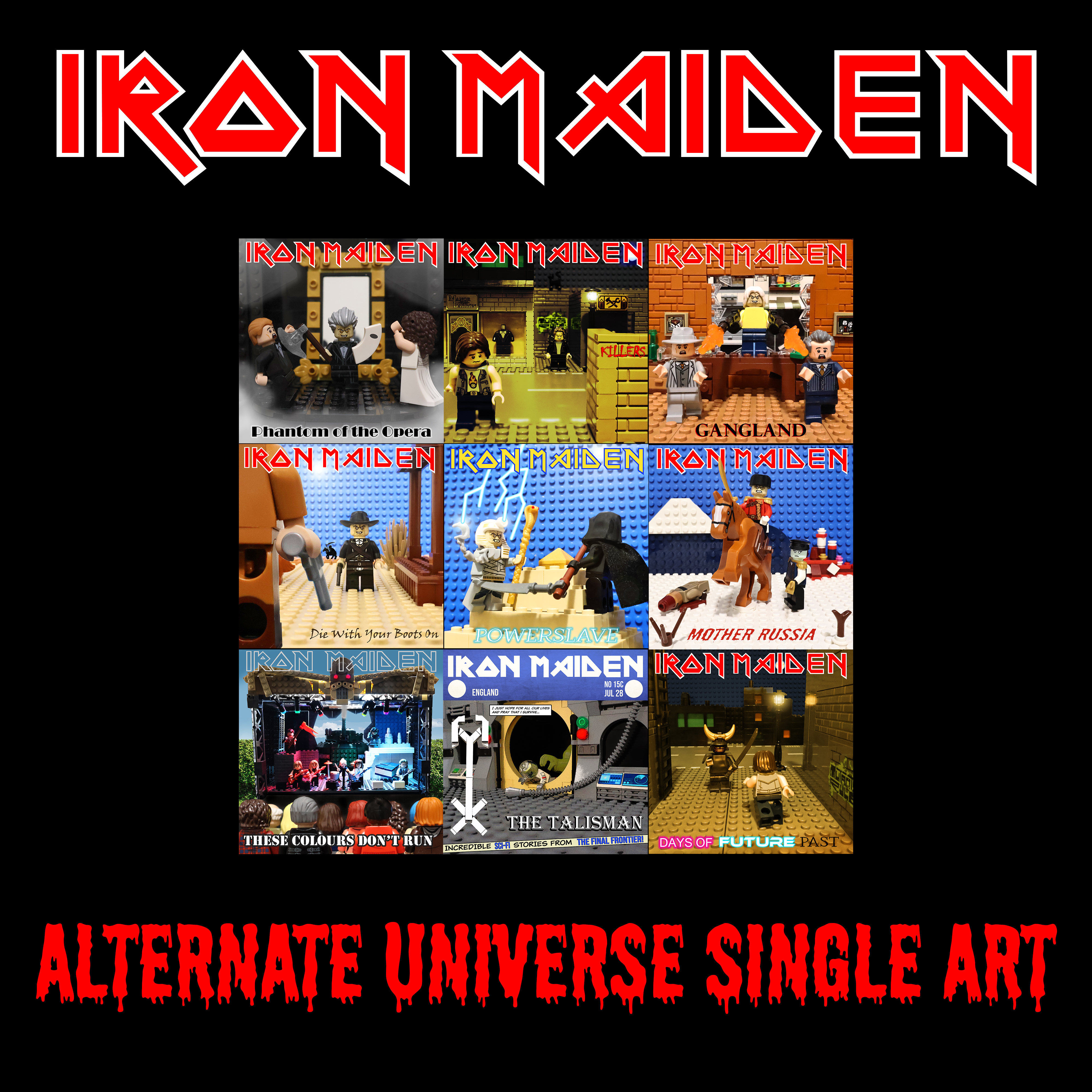 Alternate Universe Iron Maiden Single Art – Block and Roll